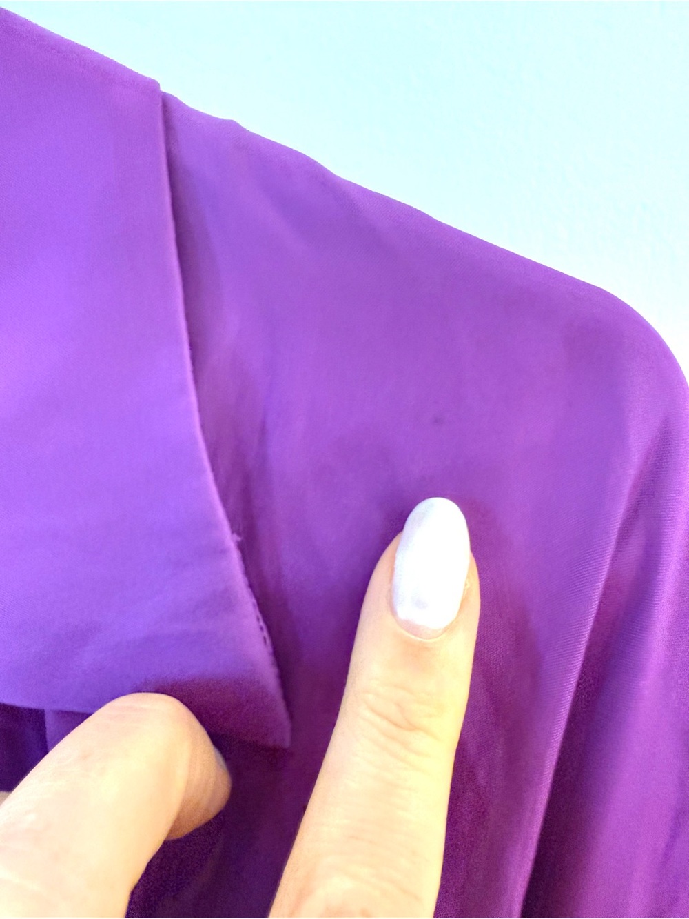 NWOT 💜 Zadig&Voltaire Purple Twist-Front V-Neck satin midi dress size S - Picture 13 of 15